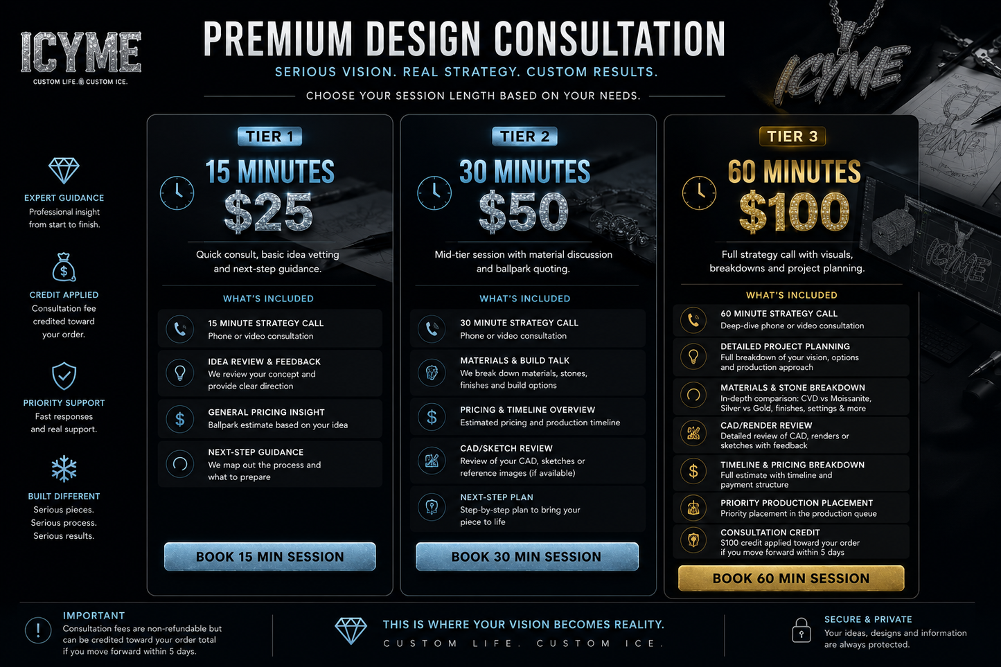 🥶 Custom Pendant Design Consultation